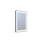 Miroir de salle de bain pour salle de bain, à DEL, antibuée, rétroéclairé, fixé au mur, cadre noir-126612527