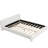 White Boucle Upholstered Bed-791905059