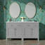 Meuble-lavabo 60 po avec lavabo double 60 po - tiroir escamotable, portes à fermeture en douceur, tablette en U-1584613607