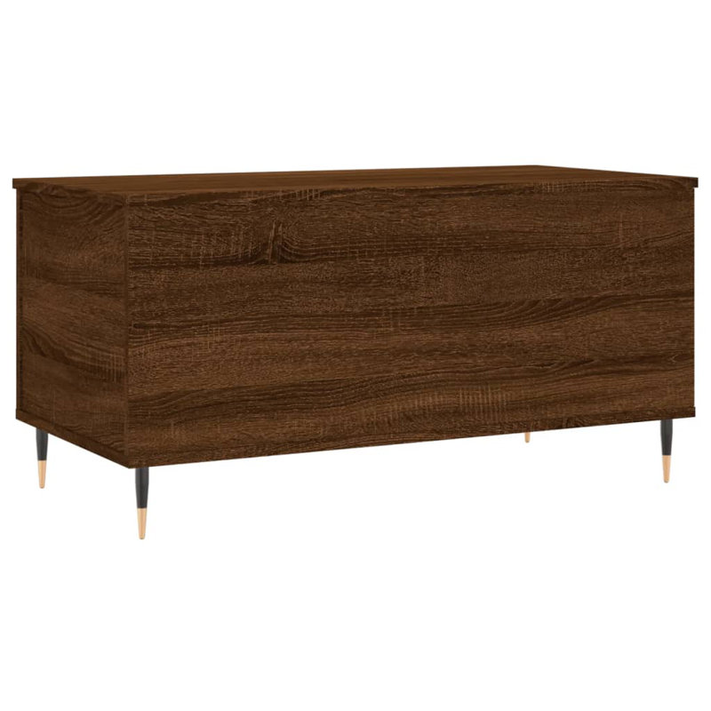 Dumond Coffee Table 90x44.5x45 cm Engineered Wood, Brown Oak, 45cm H x 90cm L x 44.5cm W