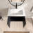 28 Inch Single Sink Wall-Mounted Bathroom Vanity With White Ceramic Sink