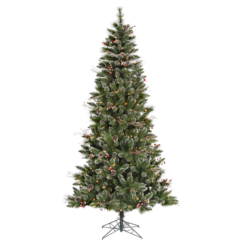Snow Tipped Pine Artificial Christmas Tree, 9' H Warm White