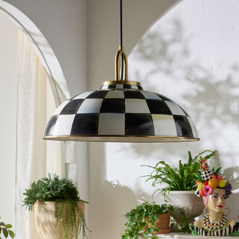 Courtly Check Dome Pendant Lamp, 18