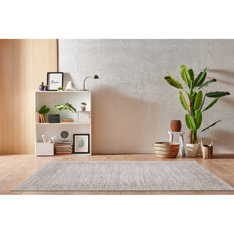 Hilburn 16656-980 LT GRIS / BEIGE, Rectangle 2 pi 7 po x 4 pi 11 po