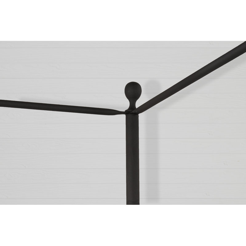 Hever Metal Canopy Bed, King, Black