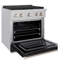 ZLINE 30" Paramount Dual Fuel DuraSnow® Range w/ 4 Burner Cooktop & Black Matte Door (SDRS-BLM-30)
