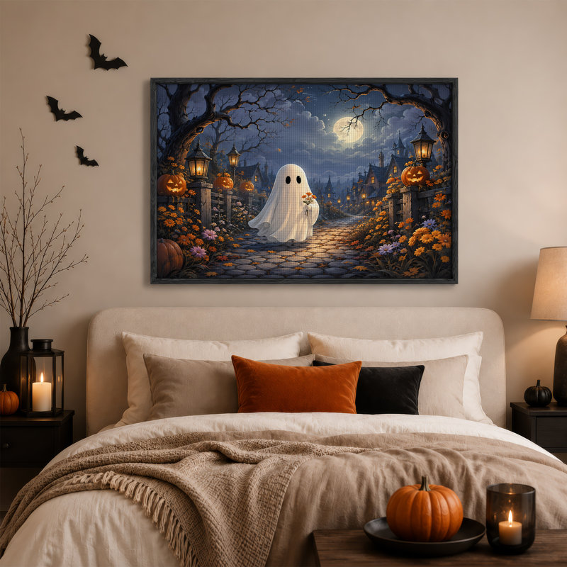 Art mural sur toile, "White Ghost", H 32 po x l 48 po