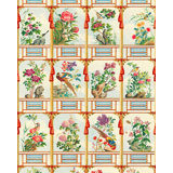 Chinese Garden Floral Wallpaper Roll