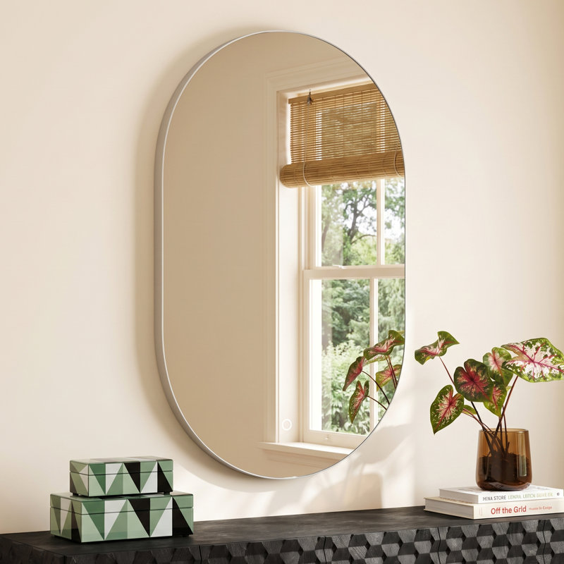 Keiko Aluminum Oval Wall Mirror