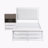 Metal Platform Bed with Soft Upholstery | Two-Tier Storage Shelves & Wooden Cabinet | Cushioned Footrest-145463513-145463515