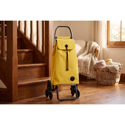 IMAX ZEN RD6, chariot d'escalade, chariot d'épicerie pliable à 6 roues avec cadre en aluminium léger, jaune