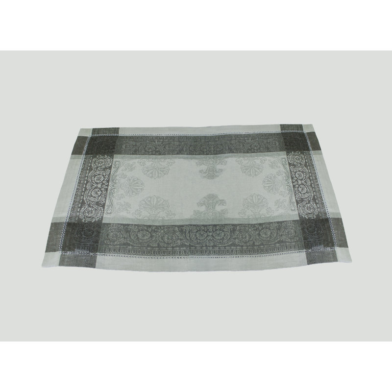 French Home Linen Cleopatra Placemats, Shades of Gray