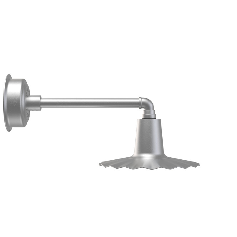 Iris LED Wall Light, 7.5" H x 12" W x 12" D, Galvanized Silver
