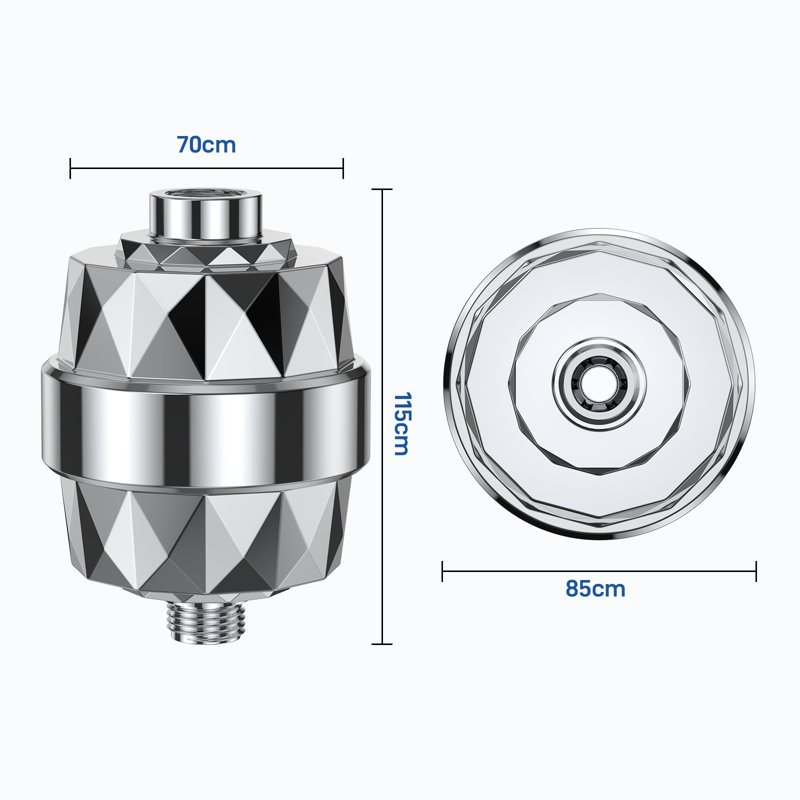 Filtre de douche à eau dure, 3 cartouches filtrantes remplaçables, pour éliminer la sortie de chlore et de fluides