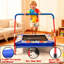 Mini trampoline rectangulaire 36 pouces pour enfants - Tapis de jeu intérieur avec housse en PVC