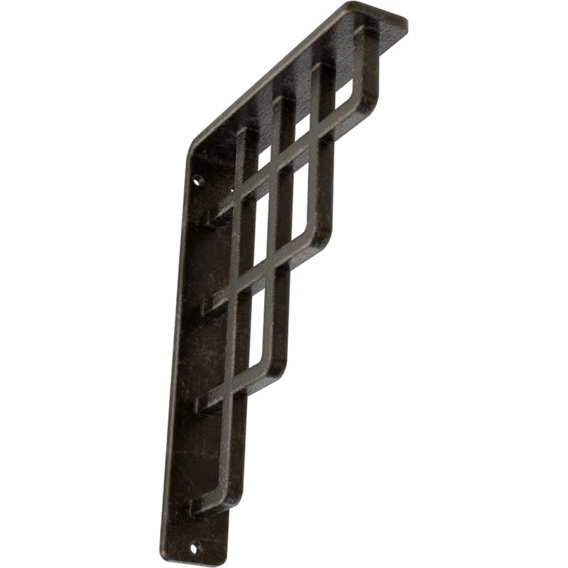 Support en fer forgé Diane, Argenté antique chaleureux, H 8 po x l 1,5 po x P 5,5 po