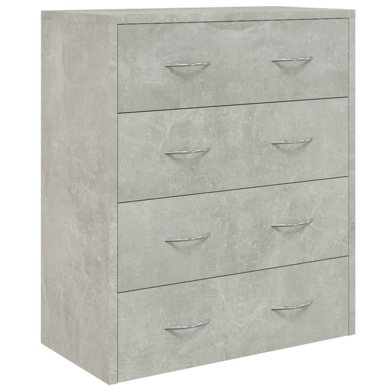 Vanwinkle 60 cm W Chest of 4 Drawers, Concrete Grey