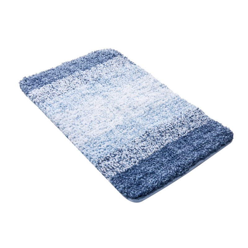 Tapis de salle de bain doux et absorbant, Bleu, Simple - L 30 po x l 20 po