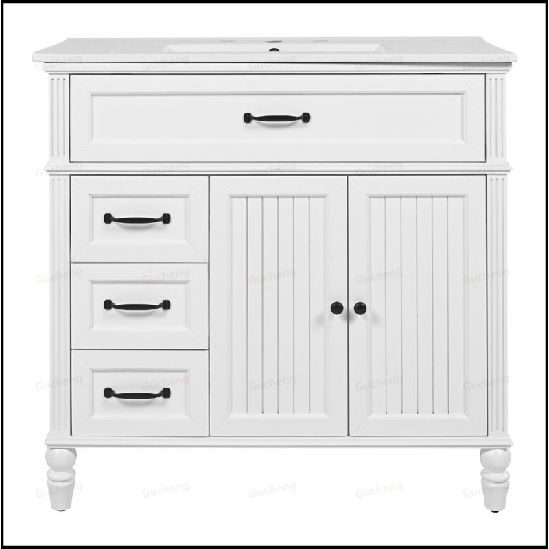 Meuble-lavabo 36 po avec lavabo, Blanc