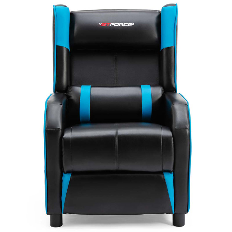 74cm Wide Faux Leather Standard Recliner, Blue