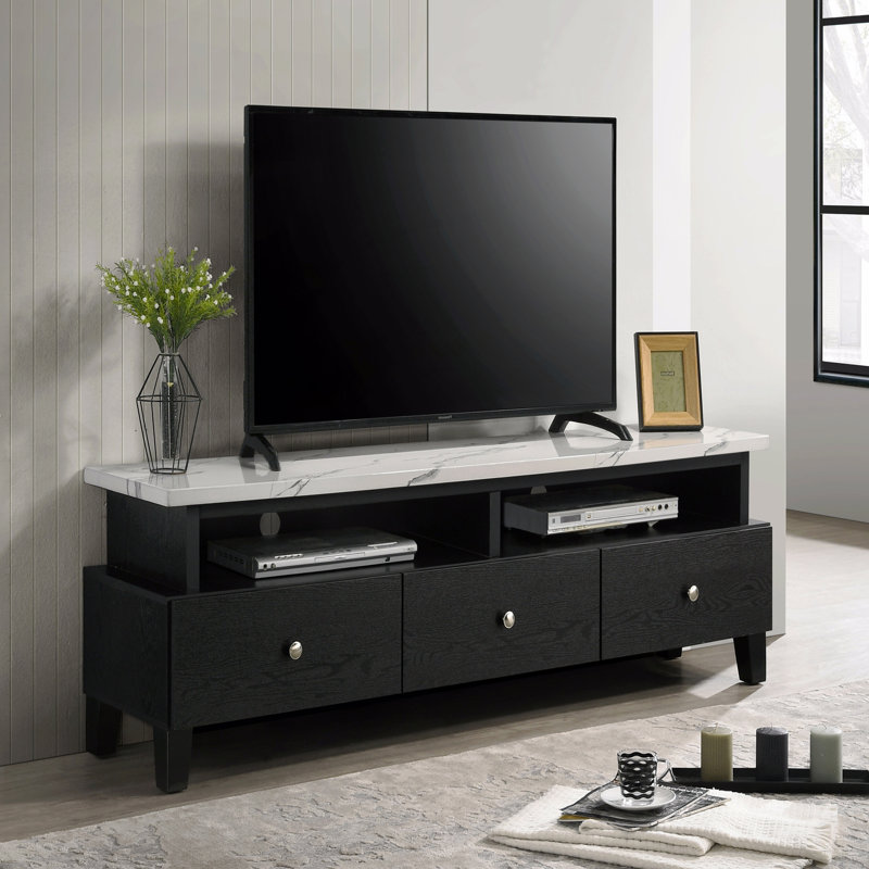 Console de meuble télé 1Pc Modern Elegant White Finish