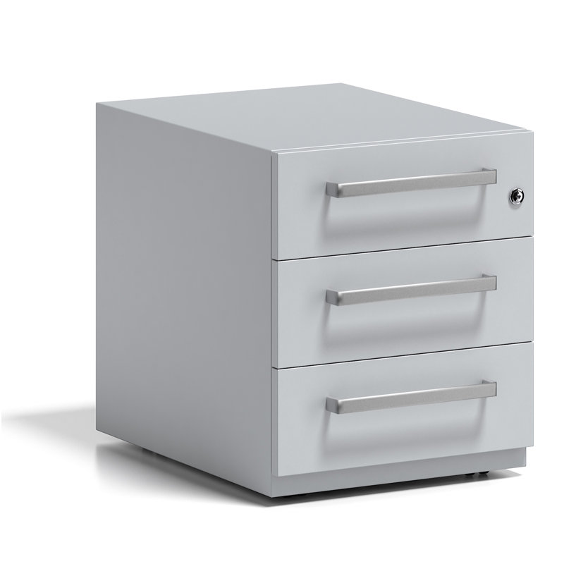 Note 3 Drawer Filing Cabinet, Grey