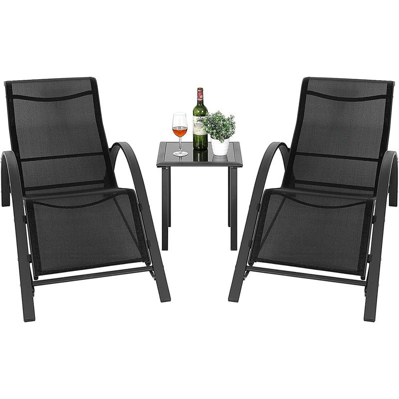 Aiyza 167.5cm Long Reclining Chaise Lounge Set