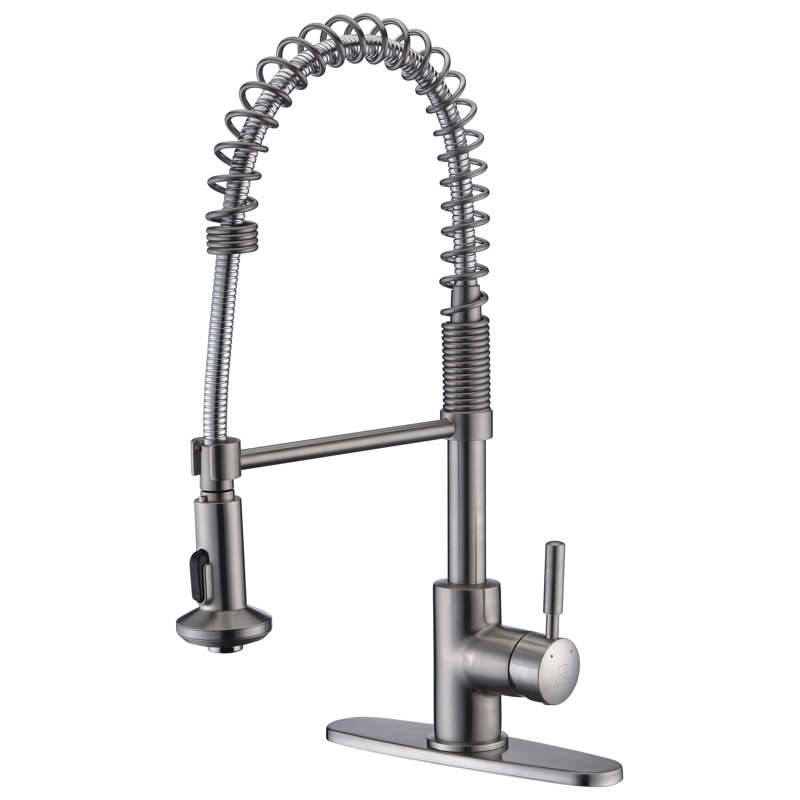 ANZZI Eclipse Series Pull Down Kitchen Faucet, Brushed Nickel