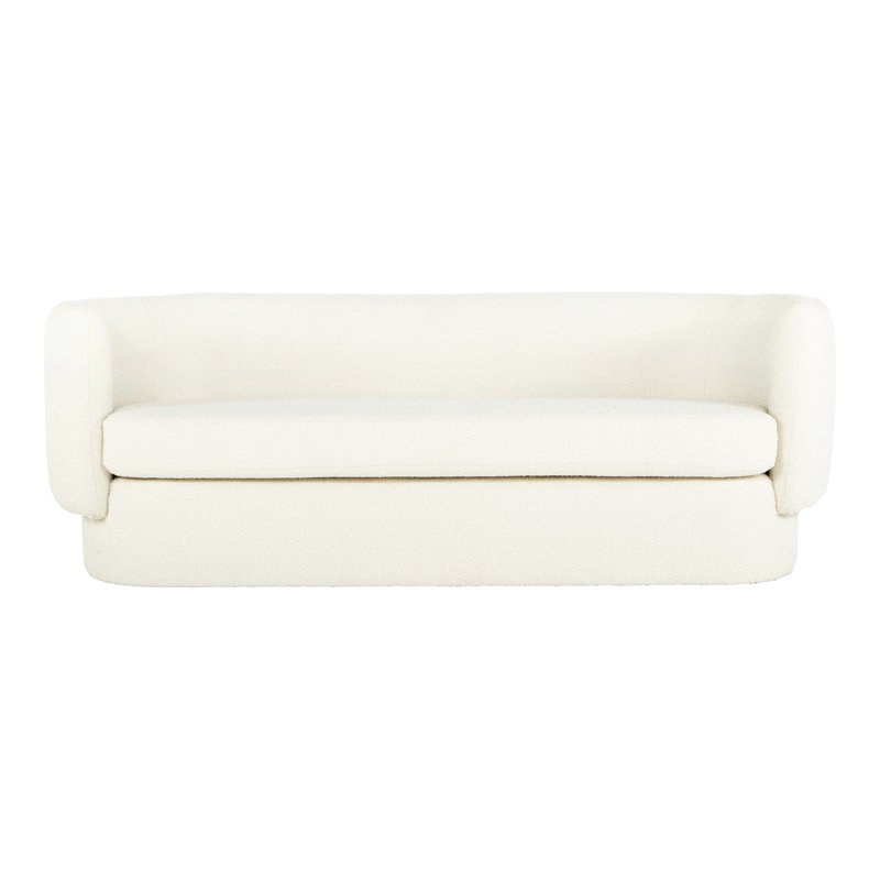 Atla 83.75'' Upholstered Sofa, White Boucle