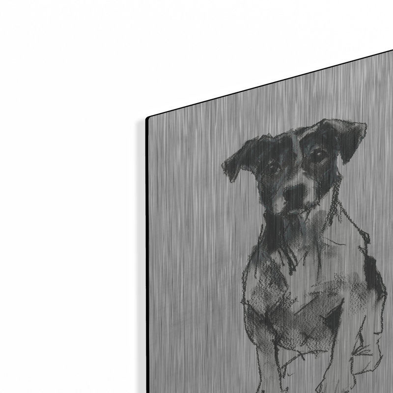  «Doggy Expressions 1» par Cartissi, art mural en métal, 16 po x 24 po, H 16 po x l 12 po