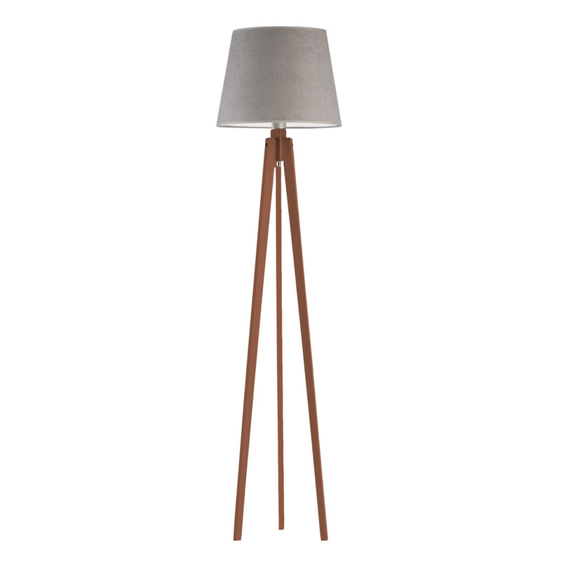 Jamya 158cm Tripod Floor Lamp, Grey/White Inside, Red
