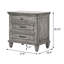 Table de chevet 3 tiroirs gris vieilli