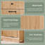 Armoire à paniers à linge avec tiroirs, panier à linge cannelé pour salle de bain Modern-128866153-128866154