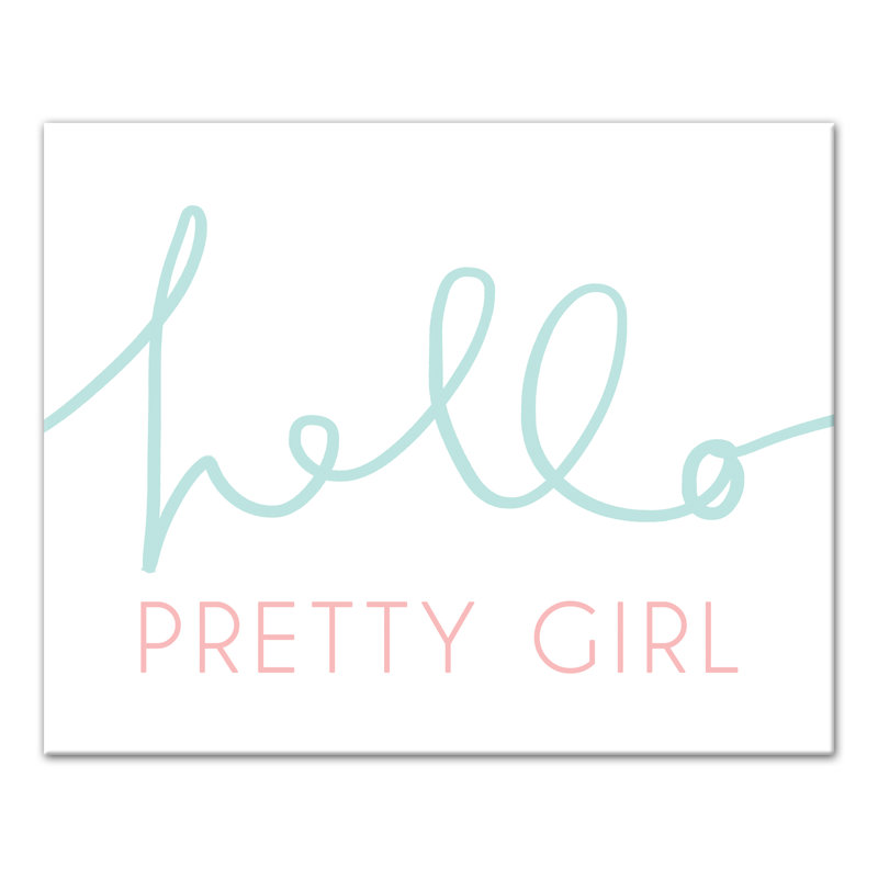 «Beebe Hello Pretty Girl», art sur toile, H 16 po x l 20 po x P 1,25 po