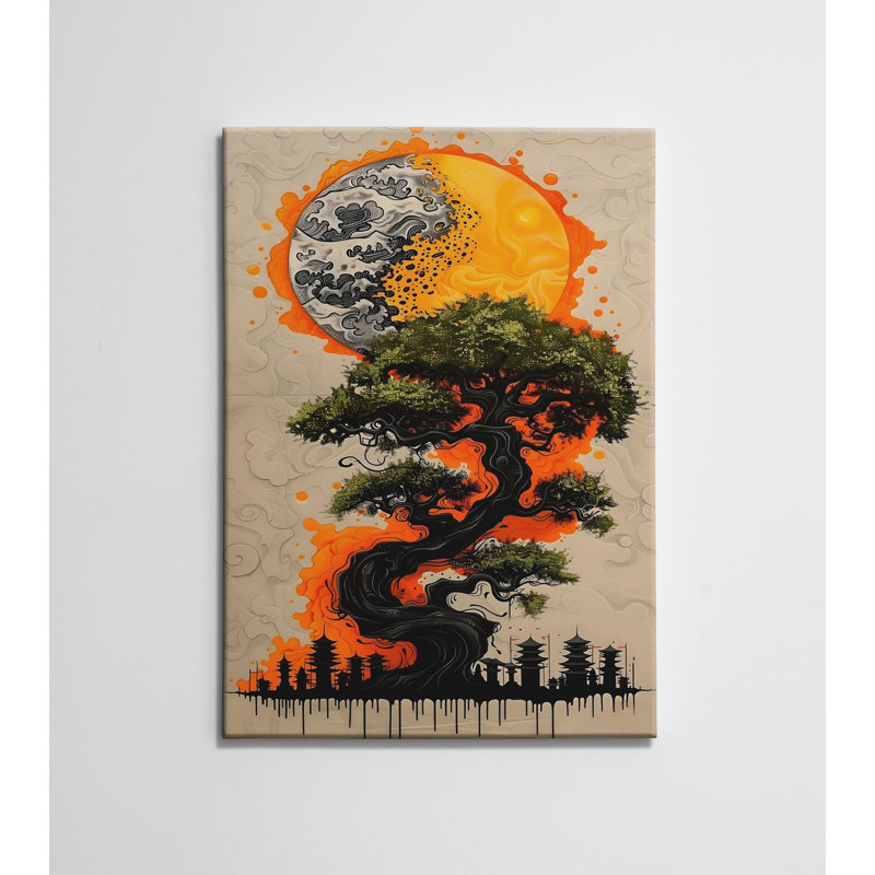 Stylish Decorative Canvas Painting, 19.7 x 27.6 Inches | High-Quality 50% Cotton / 50% Polyester with Digital Printing | Sturdy Wooden Frame (0.8 x 0.8 Inches) | Perfect for Living Room, Bedroom, or Office Decor