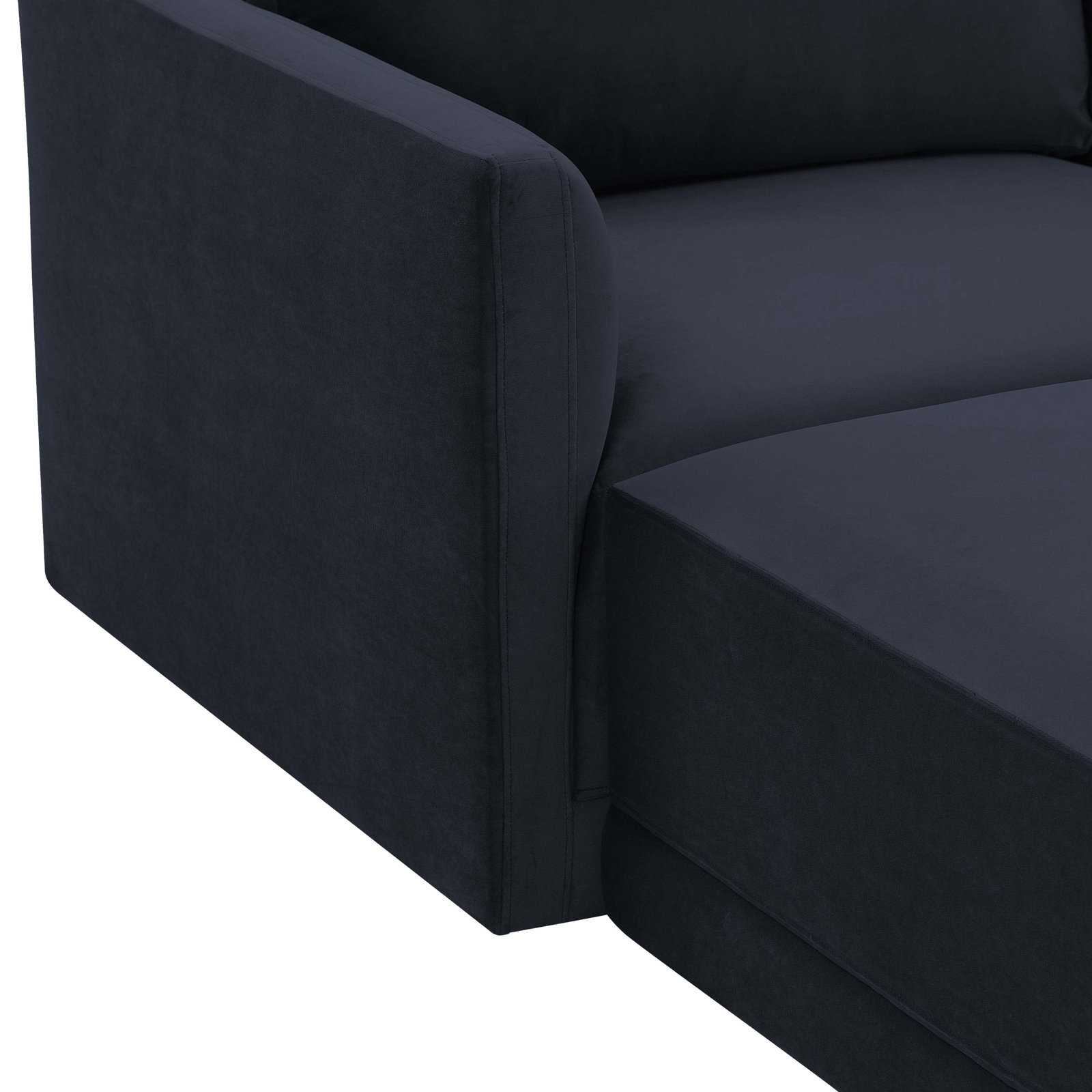 Deirdre Modular Upholstered U-Sectional, Navy Velvet