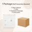 Meuble-lavabo autoportant de 76 cm (30 po) en MDF blanc avec lavabo simple, quincaillerie à fermeture amortie et assemblage facile