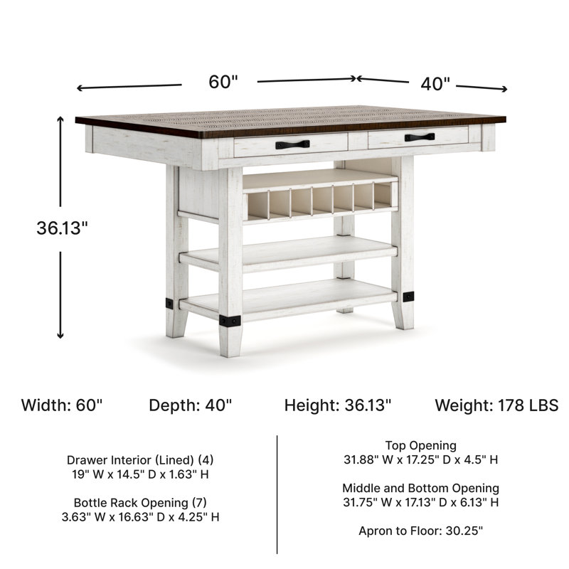 Daiah Pine Solid Wood Base Dining Table