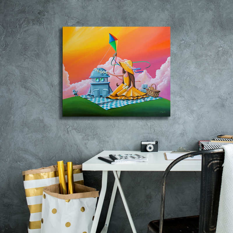 «Lark Manor ™« Beautiful Day For A Picnic »par Cindy Thornton, art mural sur toile, H 20 po x l 24 po