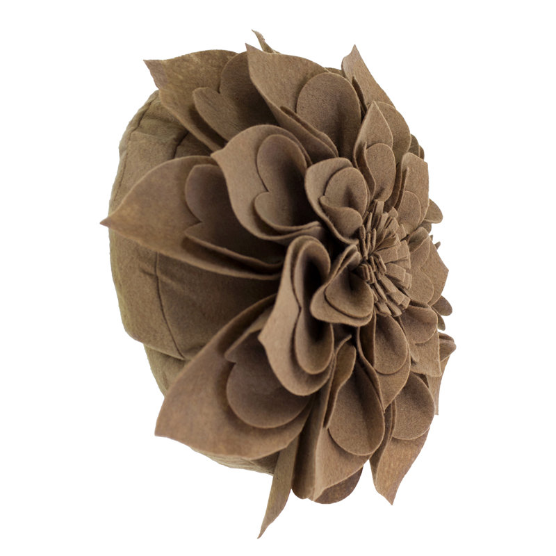 Floral Pillow Cover, 16" x 16", Mocha
