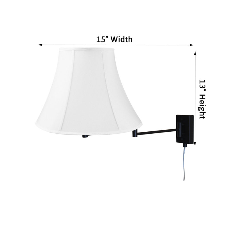 Cleaton Plug-in Swing Arm Sconce, White