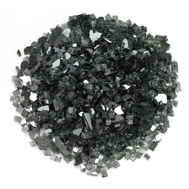 Black Reflective Fire Pit Glass for Outdoor and Indoor Use