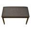 Banc, 44 po rectangulaire, rembourré, bois, salle à manger, cuisine, vestibule, bois massif brun, tissu brun