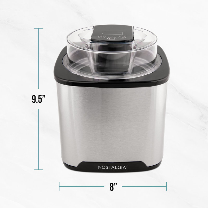 Aqua 2-quart Digital Ice Cream Maker, Black