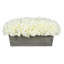 Arrangement d'hortensias en tissu synthétique blanc dans un pot à fleurs-1298692304-1229956899