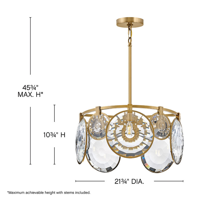 Nala 5 - Light  Convertible Pendant, Heritage Brass