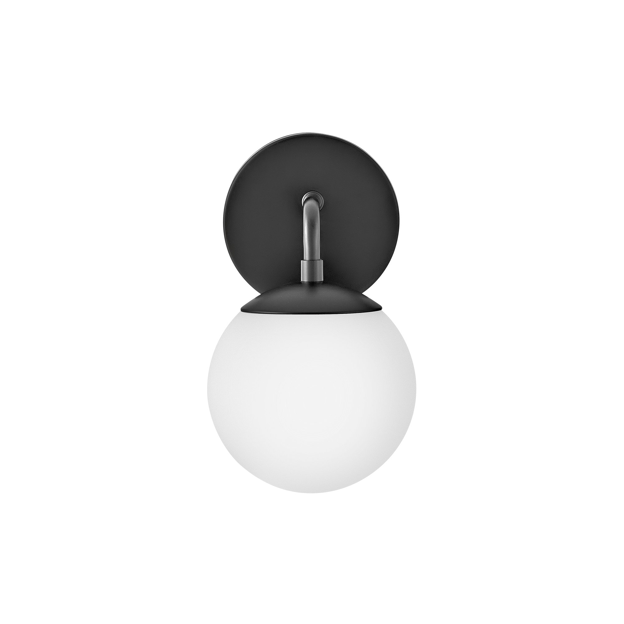 Kobie Single Frosted Dimmable Vanity Light, Black