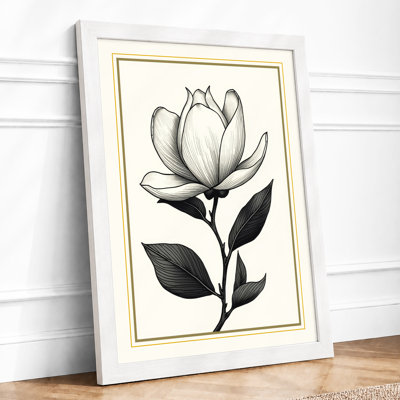 Single Bloom Study Botanical - Framed Print