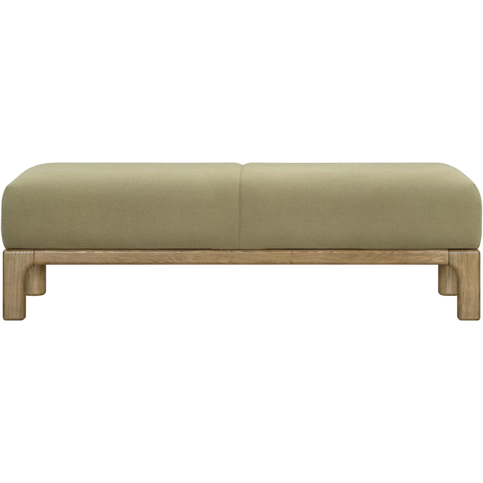 61" Bedroom Bench, Brown, Green