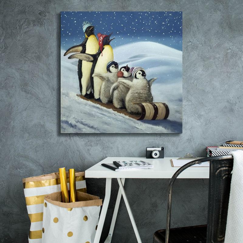 "Epigh Graffiti" Sleigh Ride "par Lucia Heffernan, art mural sur toile, 26 po x 26 po
